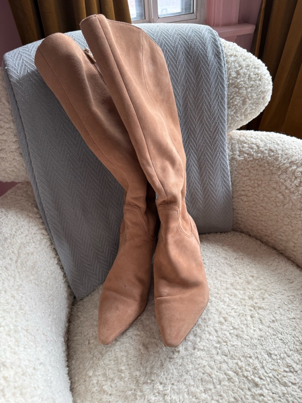 Naturalizer Deesha Suede Knee-high Boots in Tan - Picture 7 of 16